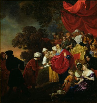 Zerubbabel zeigt Cyrus einen Plan von Jerusalem von Jacob or Jacques van Loo